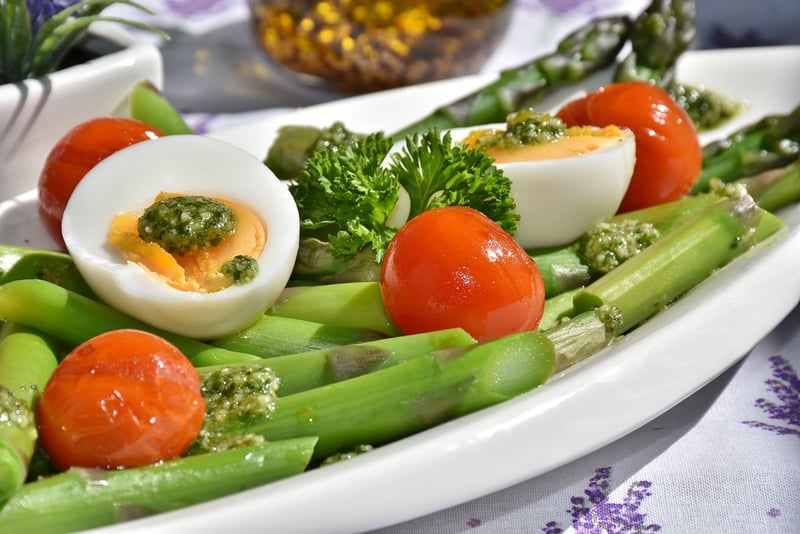 Grilled asparagus